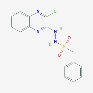 molecular formula C15H13ClN4O2S B263756 N'-(3-chloro-2-quinoxalinyl)(phenyl)methanesulfonohydrazide 