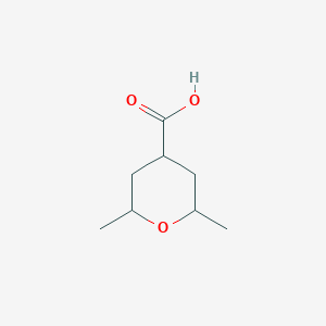 molecular formula C8H14O3 B2637581 2,6-Dimethyloxane-4-carboxylic acid CAS No. 861615-25-0