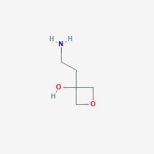 molecular formula C5H11NO2 B2637583 3-(2-Aminoethyl)oxetan-3-ol CAS No. 1554288-33-3