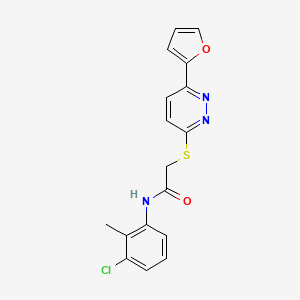 molecular formula C17H14ClN3O2S B2637584 N-(3-chloro-2-methylphenyl)-2-[6-(furan-2-yl)pyridazin-3-yl]sulfanylacetamide CAS No. 872701-31-0