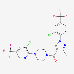 {1-[3-chloro-5-(trifluoromethyl)-2-pyridinyl]-3-methyl-1H-pyrazol-4-yl}{4-[3-chloro-5-(trifluoromethyl)-2-pyridinyl]piperazino}methanone