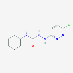 molecular formula C11H16ClN5O B263759 2-(6-chloro-3-pyridazinyl)-N-cyclohexylhydrazinecarboxamide 
