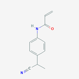 molecular formula C12H12N2O B2637612 N-[4-(1-氰乙基)苯基]丙-2-烯酰胺 CAS No. 2459725-70-1