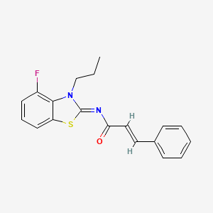 molecular formula C19H17FN2OS B2637616 (Z)-N-(4-fluoro-3-propylbenzo[d]thiazol-2(3H)-ylidene)cinnamamide CAS No. 898464-36-3