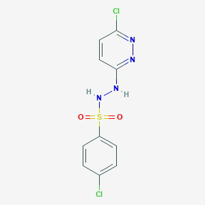 molecular formula C10H8Cl2N4O2S B263762 4-chloro-N'-(6-chloro-3-pyridazinyl)benzenesulfonohydrazide 