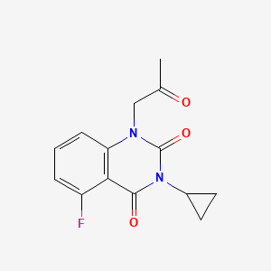 molecular formula C14H13FN2O3 B2637626 3-cyclopropyl-5-fluoro-1-(2-oxopropyl)quinazoline-2,4(1H,3H)-dione CAS No. 2180010-45-9
