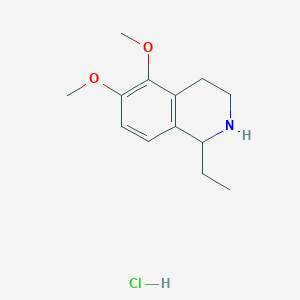 molecular formula C13H20ClNO2 B2637630 1-Ethyl-5,6-dimethoxy-1,2,3,4-tetrahydroisoquinoline hydrochloride CAS No. 1955493-74-9