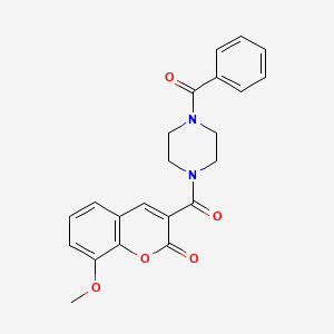 3-(4-Benzoyl-piperazine-1-carbonyl)-8-methoxy-chromen-2-one