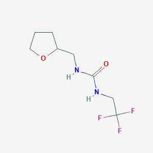 molecular formula C8H13F3N2O2 B2637665 1-((Tetrahydrofuran-2-yl)methyl)-3-(2,2,2-trifluoroethyl)urea CAS No. 1600084-66-9