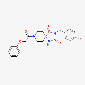 3-[(4-fluorophenyl)methyl]-8-(2-phenoxyacetyl)-1,3,8-triazaspiro[4.5]decane-2,4-dione