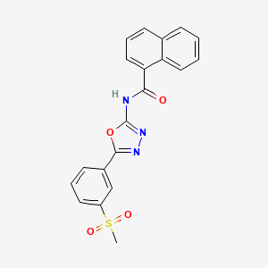 molecular formula C20H15N3O4S B2637679 N-(5-(3-(methylsulfonyl)phenyl)-1,3,4-oxadiazol-2-yl)-1-naphthamide CAS No. 886906-66-7