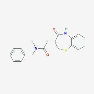 molecular formula C19H20N2O2S B263768 N-benzyl-N-methyl-2-(4-oxo-2,3,4,5-tetrahydro-1,5-benzothiazepin-3-yl)acetamide 