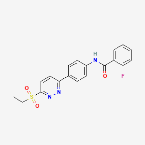 N-(4-(6-(ethylsulfonyl)pyridazin-3-yl)phenyl)-2-fluorobenzamide