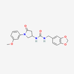 1-(Benzo[d][1,3]dioxol-5-ylmethyl)-3-(1-(3-methoxyphenyl)-5-oxopyrrolidin-3-yl)urea