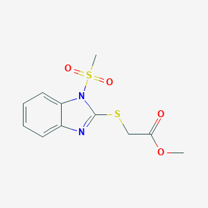 molecular formula C11H12N2O4S2 B263769 methyl {[1-(methylsulfonyl)-1H-benzimidazol-2-yl]sulfanyl}acetate 
