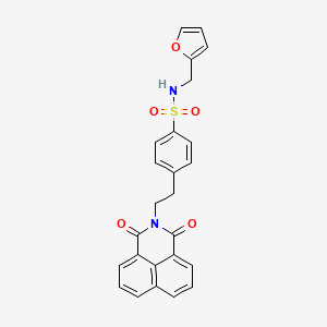 4-(2-(1,3-dioxo-1H-benzo[de]isoquinolin-2(3H)-yl)ethyl)-N-(furan-2-ylmethyl)benzenesulfonamide