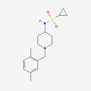 N-{1-[(2,5-dimethylphenyl)methyl]piperidin-4-yl}cyclopropanesulfonamide
