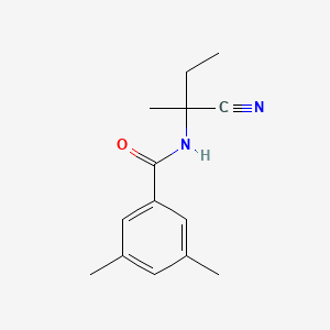 molecular formula C14H18N2O B2637700 N-(1-cyano-1-methylpropyl)-3,5-dimethylbenzamide CAS No. 1252168-54-9