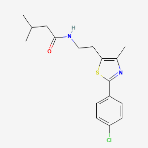 molecular formula C17H21ClN2OS B2637702 N-{2-[2-(4-chlorophenyl)-4-methyl-1,3-thiazol-5-yl]ethyl}-3-methylbutanamide CAS No. 946227-88-9