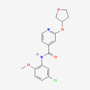 molecular formula C17H17ClN2O4 B2637711 N-(5-chloro-2-methoxyphenyl)-2-((tetrahydrofuran-3-yl)oxy)isonicotinamide CAS No. 1904081-82-8