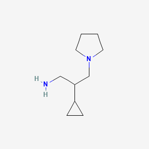 molecular formula C10H20N2 B2637714 2-环丙基-3-(吡咯烷-1-基)丙-1-胺 CAS No. 1894757-22-2