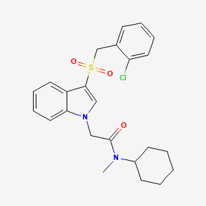 2-{3-[(2-chlorophenyl)methanesulfonyl]-1H-indol-1-yl}-N-cyclohexyl-N-methylacetamide