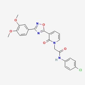 molecular formula C23H19ClN4O5 B2637717 N-(4-chlorophenyl)-2-(3-(3-(3,4-dimethoxyphenyl)-1,2,4-oxadiazol-5-yl)-2-oxopyridin-1(2H)-yl)acetamide CAS No. 1105201-78-2