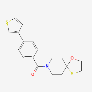 8-[4-(thiophen-3-yl)benzoyl]-1-oxa-4-thia-8-azaspiro[4.5]decane