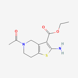 molecular formula C12H16N2O3S B2637719 Ethyl 5-acetyl-2-amino-4,5,6,7-tetrahydrothieno[3,2-c]pyridine-3-carboxylate CAS No. 924829-09-4