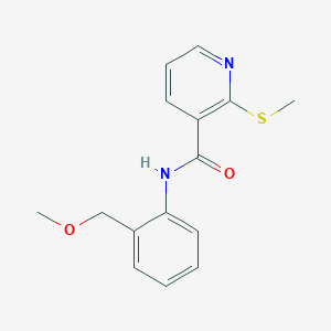 molecular formula C15H16N2O2S B2637721 N-[2-(methoxymethyl)phenyl]-2-(methylsulfanyl)pyridine-3-carboxamide CAS No. 1797161-01-3