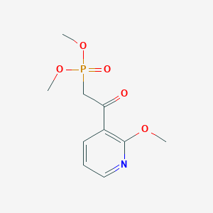 molecular formula C10H14NO5P B2637727 2-二甲氧基膦酰基-1-(2-甲氧基吡啶-3-基)乙酮 CAS No. 1352624-30-6