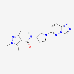 1,3,5-trimethyl-N-(1-{[1,2,4]triazolo[4,3-b]pyridazin-6-yl}pyrrolidin-3-yl)-1H-pyrazole-4-carboxamide