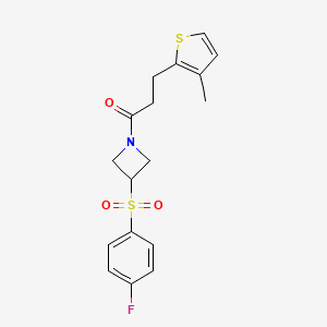1-(3-((4-Fluorophenyl)sulfonyl)azetidin-1-yl)-3-(3-methylthiophen-2-yl)propan-1-one