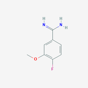 molecular formula C8H9FN2O B2637737 4-Fluoro-3-methoxybenzamidine CAS No. 910095-68-0