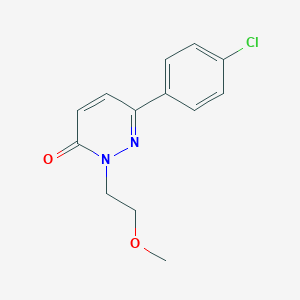 molecular formula C13H13ClN2O2 B2637739 6-(4-chlorophenyl)-2-(2-methoxyethyl)pyridazin-3(2H)-one CAS No. 1210754-53-2