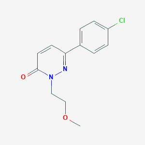 molecular formula C13H13ClN2O2 B2637739 6-(4-氯苯基)-2-(2-甲氧基乙基)嘧啶-3(2H)-酮 CAS No. 1210754-53-2