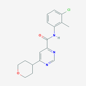 N-(3-Chloro-2-methylphenyl)-6-(oxan-4-yl)pyrimidine-4-carboxamide