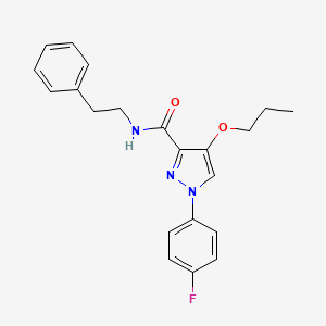 1-(4-fluorophenyl)-N-phenethyl-4-propoxy-1H-pyrazole-3-carboxamide