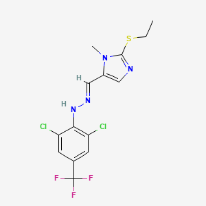 2-(ethylsulfanyl)-1-methyl-1H-imidazole-5-carbaldehyde N-[2,6-dichloro-4-(trifluoromethyl)phenyl]hydrazone