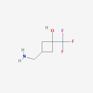 molecular formula C6H10F3NO B2637752 3-(Aminomethyl)-1-(trifluoromethyl)cyclobutan-1-ol CAS No. 2379394-96-2