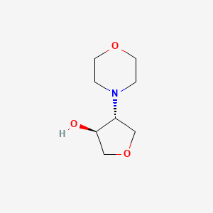 molecular formula C8H15NO3 B2637756 (3S,4R)-4-(morpholin-4-yl)oxolan-3-ol CAS No. 1932007-28-7; 728008-07-9