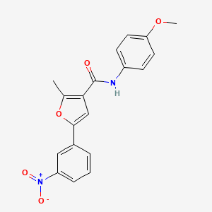 molecular formula C19H16N2O5 B2637761 N-(4-methoxyphenyl)-2-methyl-5-(3-nitrophenyl)furan-3-carboxamide CAS No. 876875-48-8