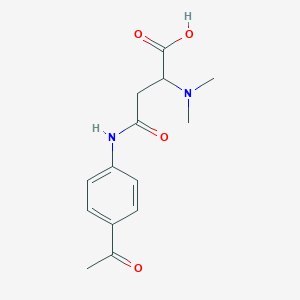 molecular formula C14H18N2O4 B2637774 4-(4-乙酰苯胺基)-2-(二甲氨基)-4-氧代丁酸 CAS No. 1026765-60-5