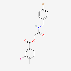 {[(4-Bromophenyl)methyl]carbamoyl}methyl 3-fluoro-4-methylbenzoate