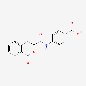 molecular formula C17H13NO5 B2637779 4-(1-Oxoisochroman-3-carboxamido)benzoic acid CAS No. 868154-22-7