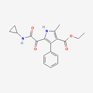 ethyl 5-(2-(cyclopropylamino)-2-oxoacetyl)-2-methyl-4-phenyl-1H-pyrrole-3-carboxylate