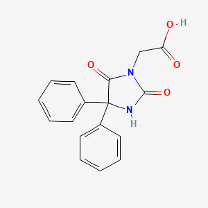 molecular formula C17H14N2O4 B2637800 (2,5-二氧代-4,4-二苯基咪唑烷-1-基)乙酸 CAS No. 741-28-6