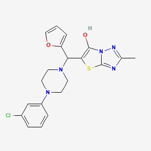 5-((4-(3-Chlorophenyl)piperazin-1-yl)(furan-2-yl)methyl)-2-methylthiazolo[3,2-b][1,2,4]triazol-6-ol