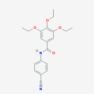 molecular formula C20H22N2O4 B263781 N-(4-cyanophenyl)-3,4,5-triethoxybenzamide 