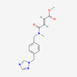 Methyl (E)-4-[methyl-[[4-(1,2,4-triazol-1-ylmethyl)phenyl]methyl]amino]-4-oxobut-2-enoate
